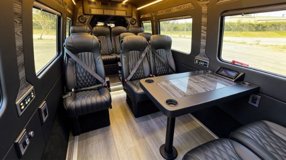 augusta 12 passenger sprinter van interior